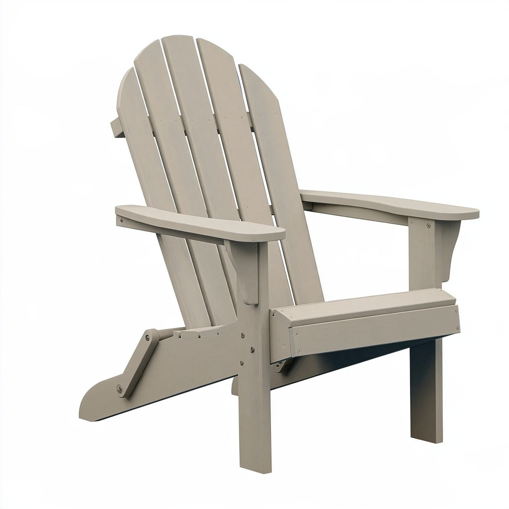 Adirondack Gartenstuhl 89 x 76 x 95 cm aus Holz in Taupe klappbar