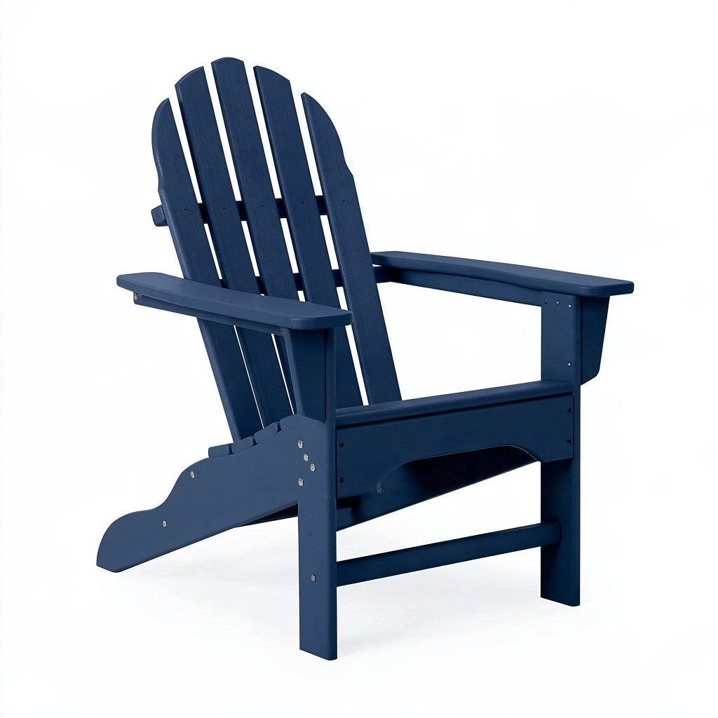 Adirondack Gartenstuhl 84 x 77 x 98 cm Kunststoff Blau mit breiten Armlehnen