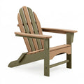 Adirondack-Gartenstuhl 80 cm x 83 cm x 95 cm Kunststoff Olivgrün/Naturbraun mit breiten Armlehnen