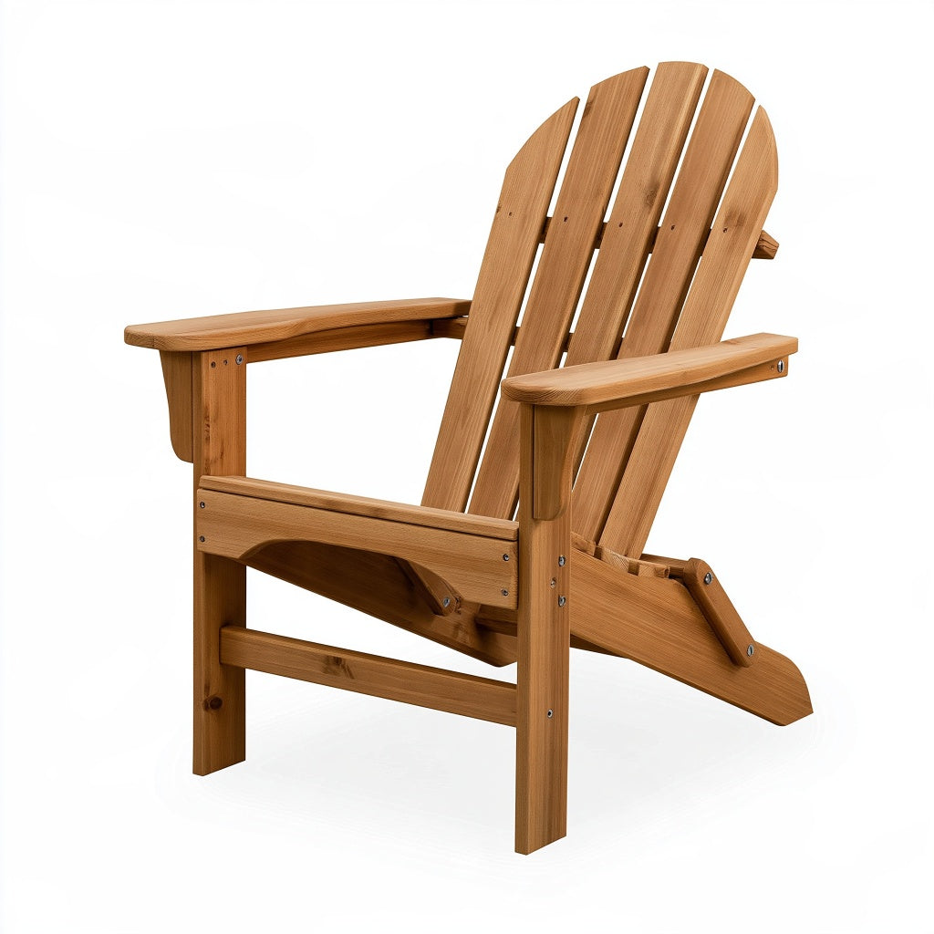 Adirondack Gartenstuhl 80 x 85 x 95 cm aus Holz in Natur mit hoher Rückenlehne