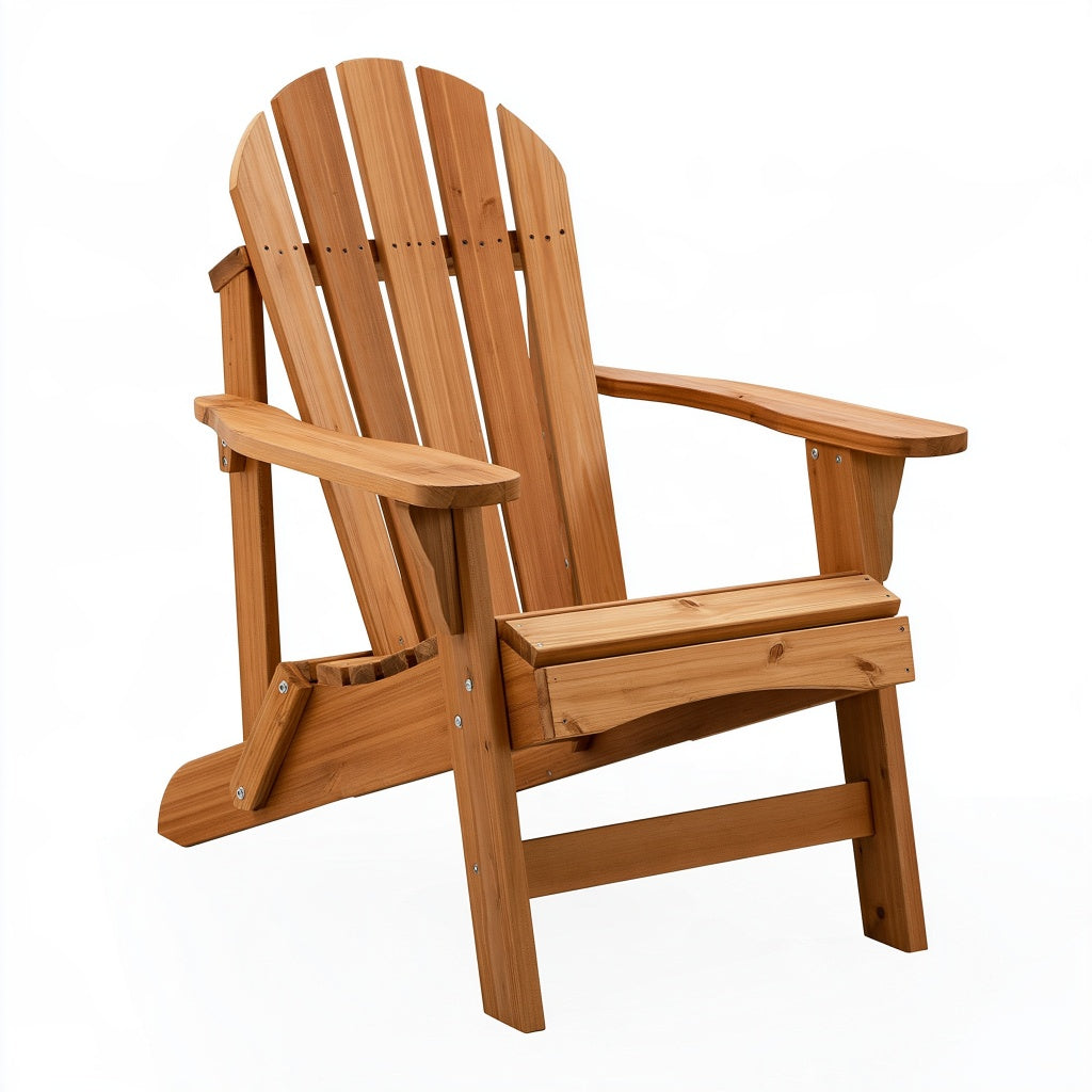 Gartenstuhl 85 x 78 x 98 cm Massivholz Natur Adirondack Stil mit Armlehnen