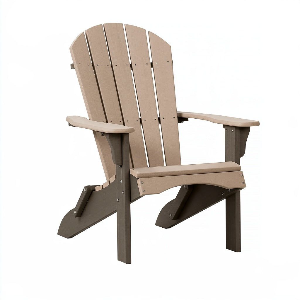 Adirondack Gartenstuhl 82 x 83 x 97 cm Kunststoff Taupe mit Armlehnen