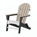 Adirondack Gartenstuhl 83 x 79 x 101 cm Beige Schwarz Kunststoff klappbar