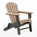Adirondackstuhl 84 x 80 x 98 cm aus Kunststoff beige anthrazit für Garten mit breiten Armlehnen
