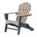 Adirondackstuhl 95 x 78 x 98 cm aus Kunststoff Beige Anthrazit für Garten mit breiten Armlehnen