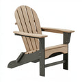 Adirondack-Gartenstuhl 83 x 76 x 96 cm aus Kunststoff in Beige/Anthrazit für Terrasse